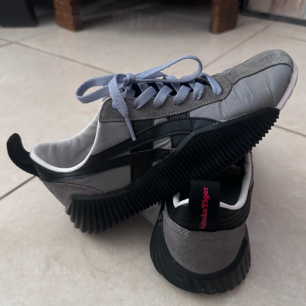 Gray and Black Sneakers